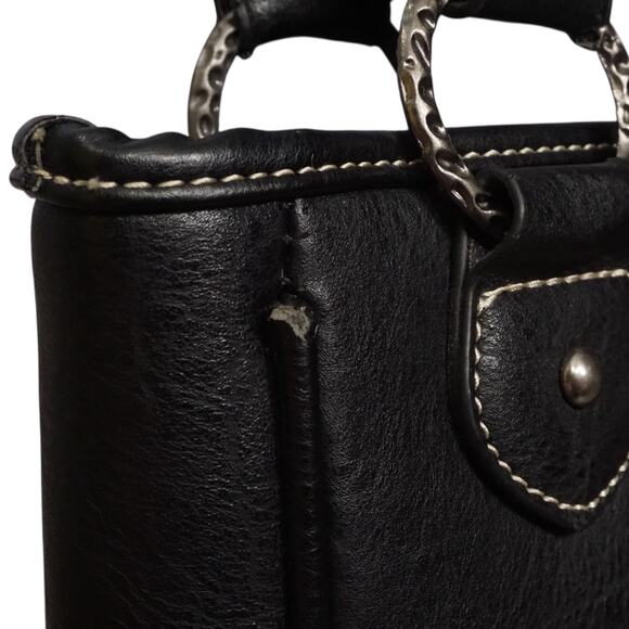 Trinity Ranch Concealed Carry Tote Bag Black Leather Western‎ Country Cowgirl - Picture 11 of 16